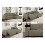 Narożnik MONIVA L - strona prawa - ciemnobeżowy, struktura