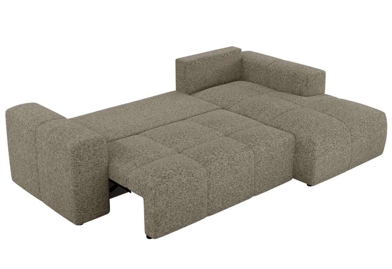 Narożnik MONIVA L - strona prawa - ciemnobeżowy, struktura