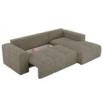 Narożnik MONIVA L - strona prawa - ciemnobeżowy, struktura