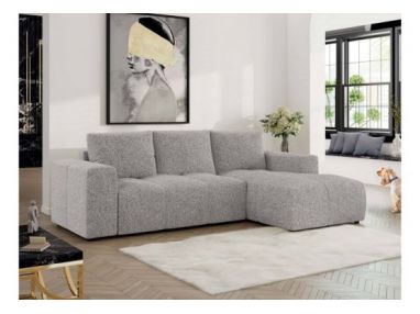 Narożnik MONIVA L - strona prawa - jasnoszary, struktura