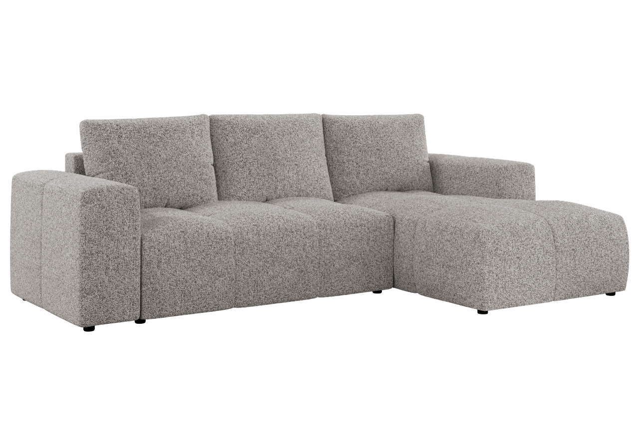 Narożnik MONIVA L - strona prawa - jasnoszary, struktura