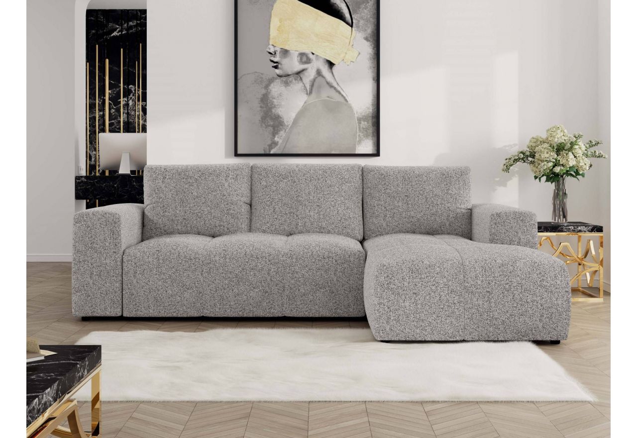 Narożnik MONIVA L - strona prawa - jasnoszary, struktura