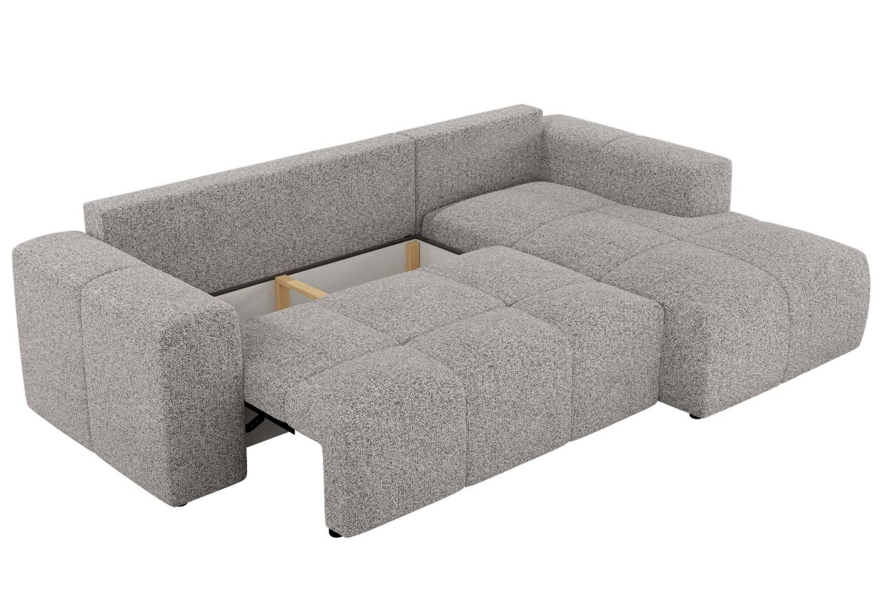 Narożnik MONIVA L - strona prawa - jasnoszary, struktura