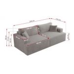 Sofa VIRELLA - jasnoszary, plusz
