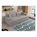 Sofa VIRELLA - jasnoszary, plusz