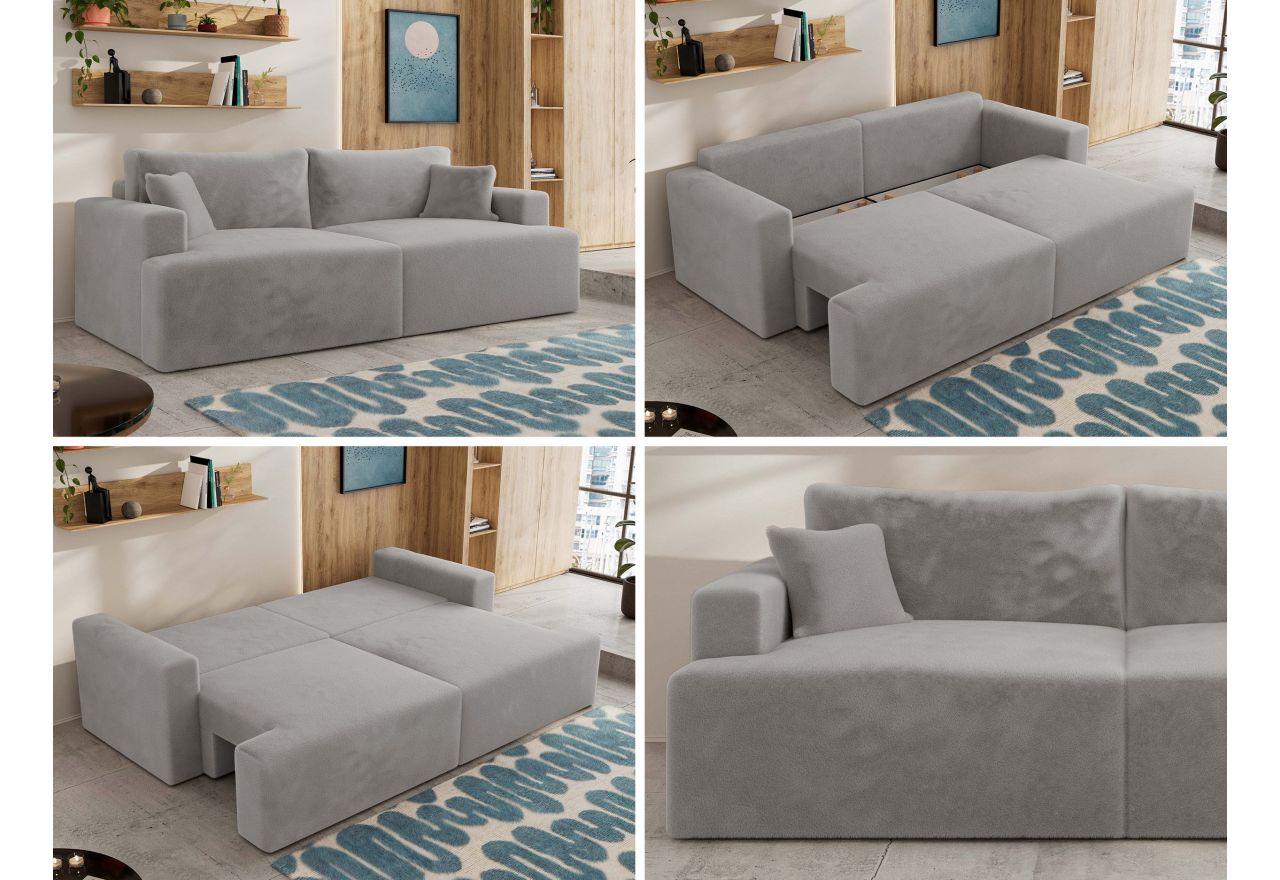 Sofa VIRELLA - jasnoszary, plusz