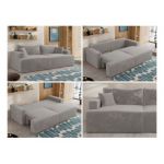 Sofa VIRELLA - jasnoszary, plusz