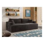 Sofa VIRELLA - ciemnoszary, plusz