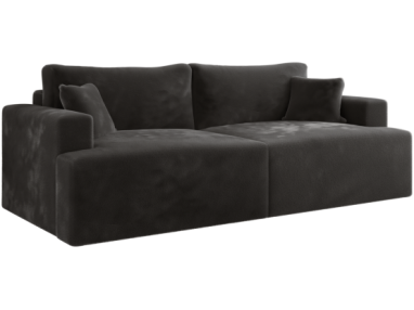Sofa VIRELLA - ciemnoszary, plusz