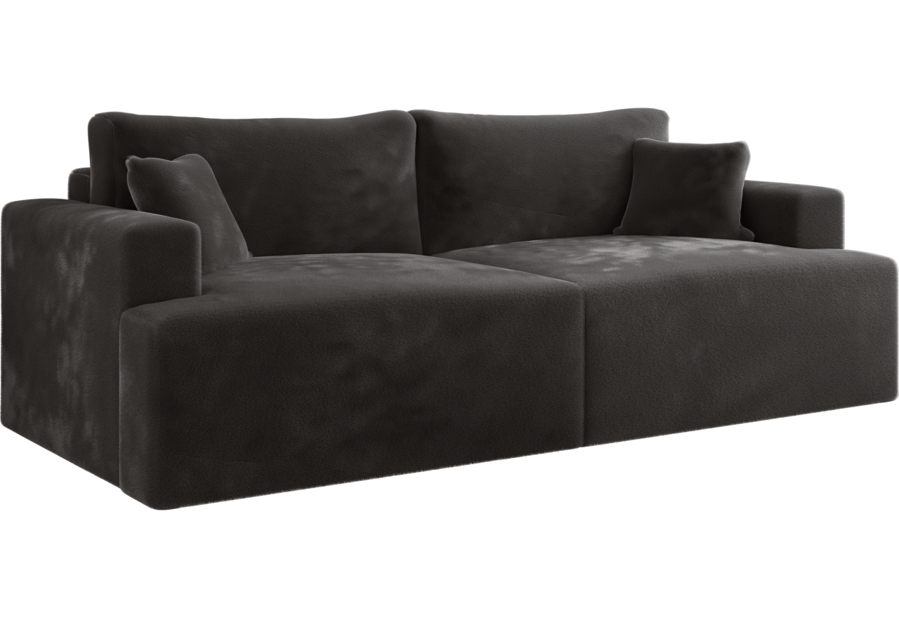 Sofa VIRELLA - ciemnoszary, plusz