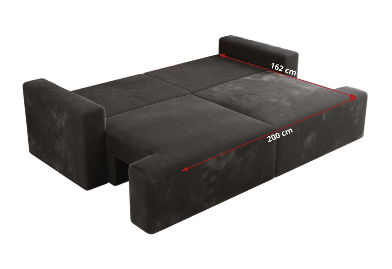 Sofa VIRELLA - ciemnoszary, plusz