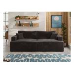 Sofa VIRELLA - ciemnoszary, plusz