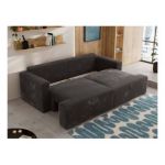 Sofa VIRELLA - ciemnoszary, plusz