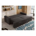 Sofa VIRELLA - ciemnoszary, plusz