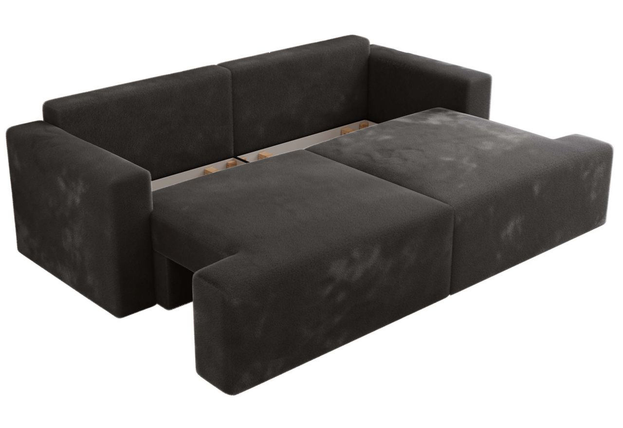 Sofa VIRELLA - ciemnoszary, plusz