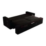 Sofa VIRELLA - czarny, plusz