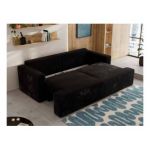 Sofa VIRELLA - czarny, plusz