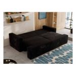 Sofa VIRELLA - czarny, plusz