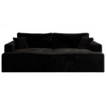 Sofa VIRELLA - czarny, plusz
