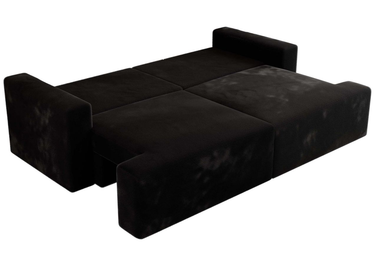 Sofa VIRELLA - czarny, plusz