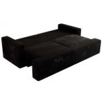 Sofa VIRELLA - czarny, plusz