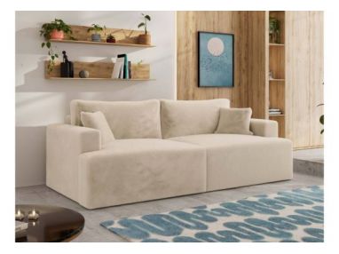 Sofa VIRELLA - kremowy, plusz