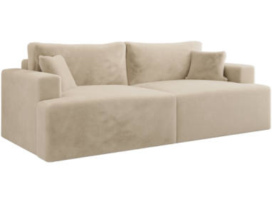 Sofa VIRELLA - kremowy, plusz
