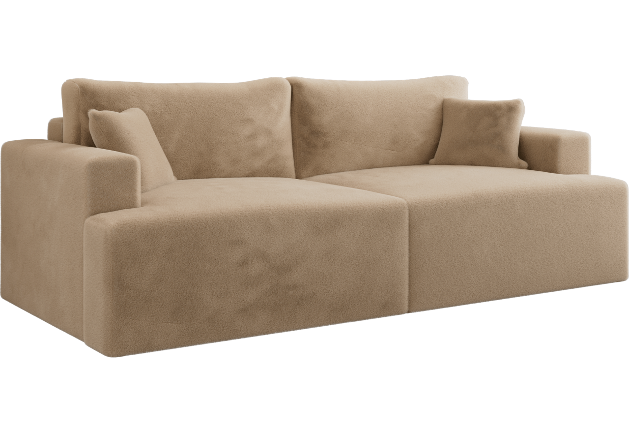Sofa VIRELLA - beżowy, plusz