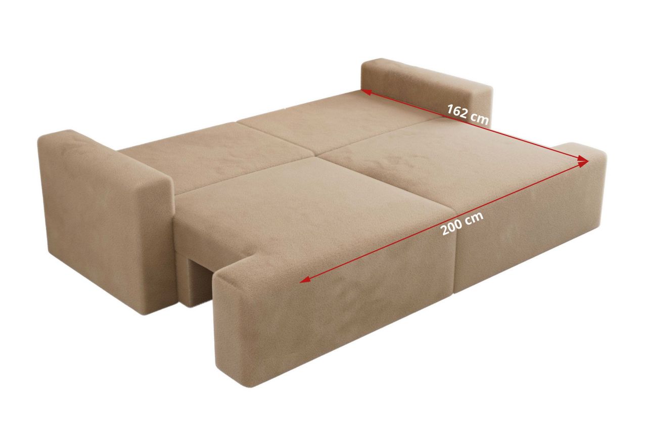 Sofa VIRELLA - beżowy, plusz