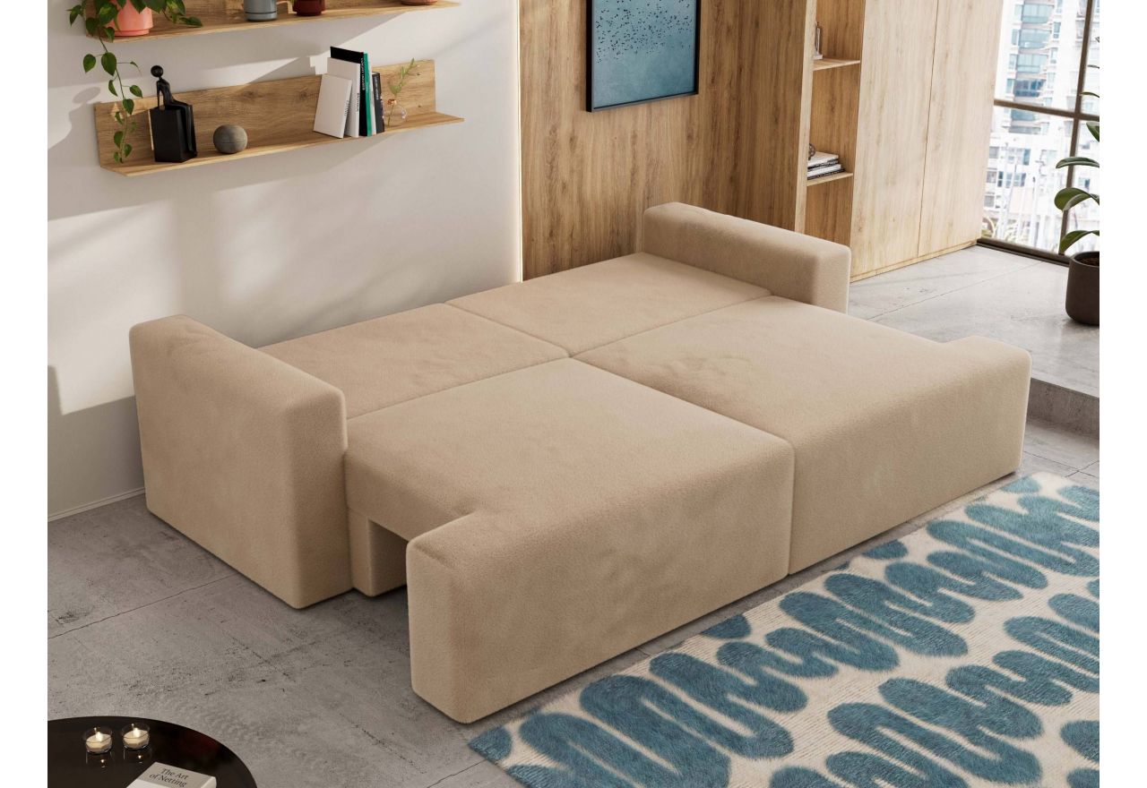 Sofa VIRELLA - beżowy, plusz