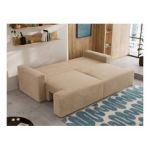 Sofa VIRELLA - beżowy, plusz