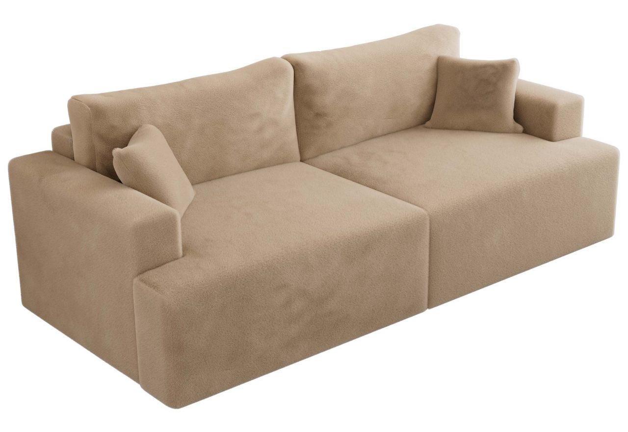 Sofa VIRELLA - beżowy, plusz