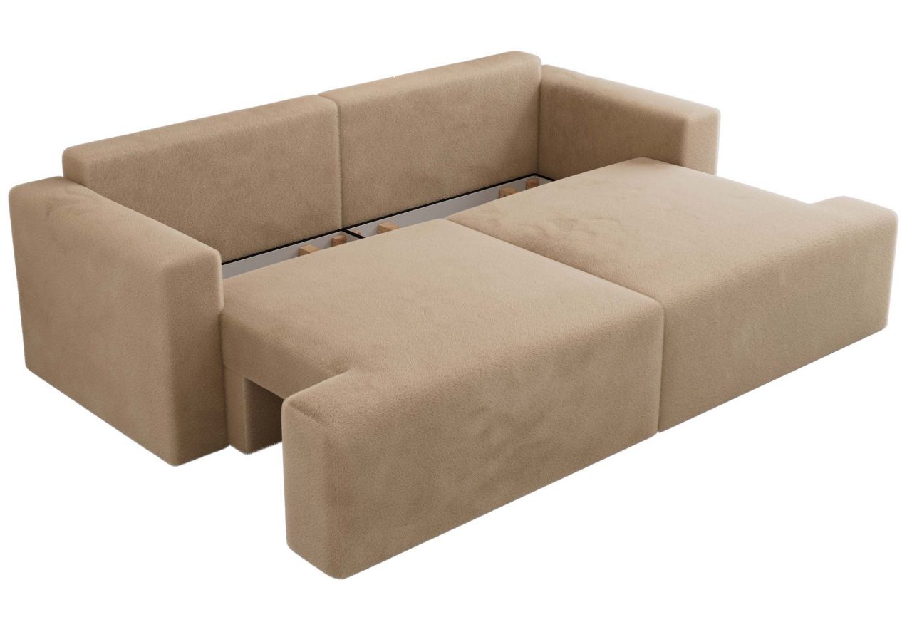 Sofa VIRELLA - beżowy, plusz