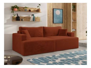 Sofa VIRELLA - pomarańczowy, plusz