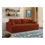 Sofa VIRELLA - pomarańczowy, plusz