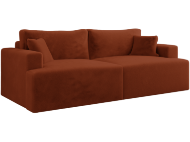 Sofa VIRELLA - pomarańczowy, plusz