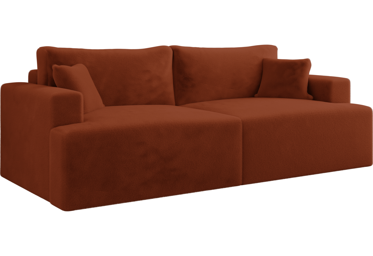 Sofa VIRELLA - pomarańczowy, plusz