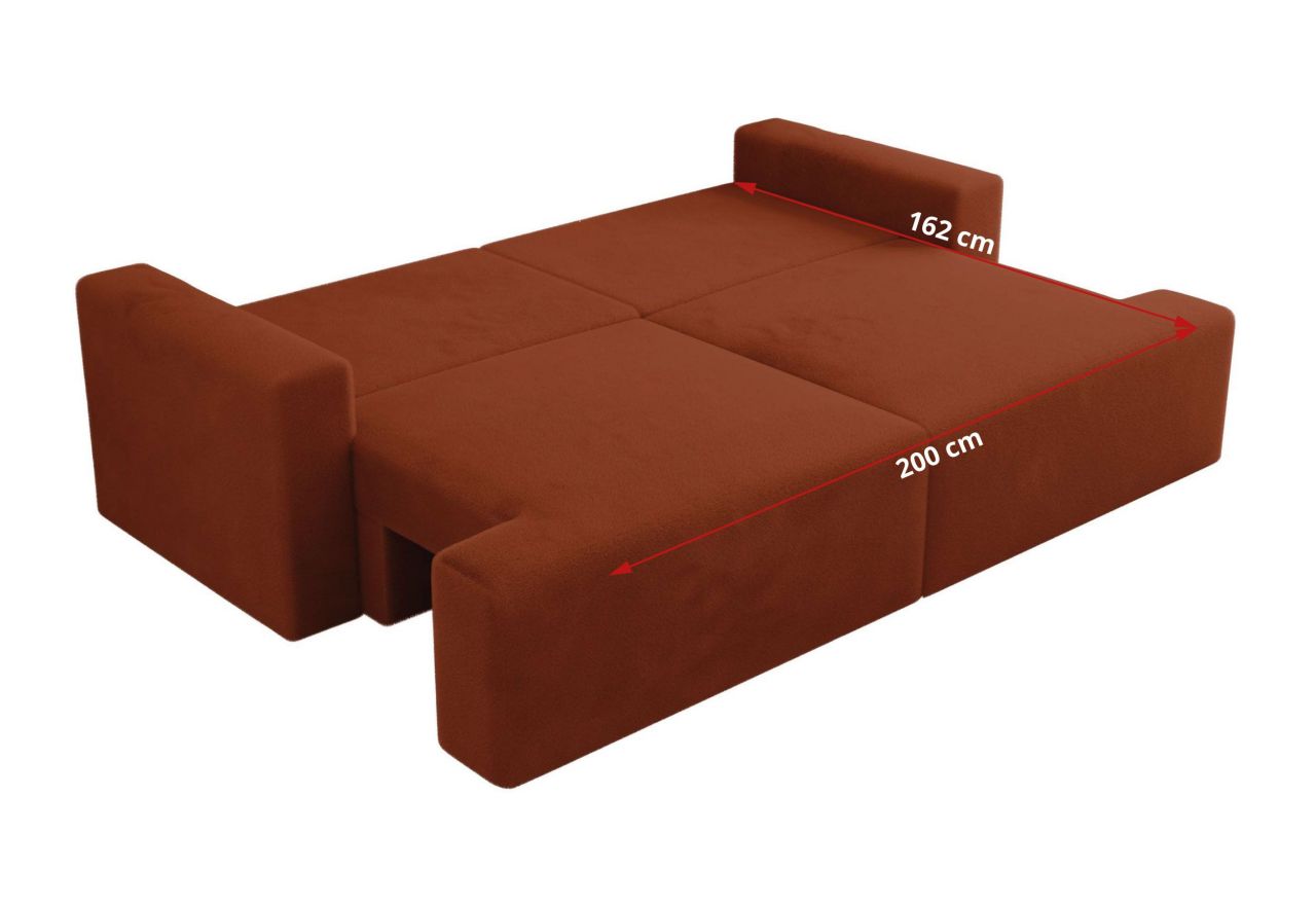 Sofa VIRELLA - pomarańczowy, plusz