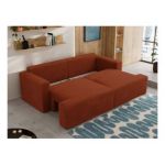 Sofa VIRELLA - pomarańczowy, plusz