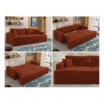 Sofa VIRELLA - pomarańczowy, plusz