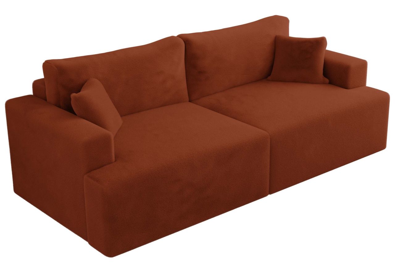 Sofa VIRELLA - pomarańczowy, plusz
