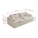 Sofa VIRELLA - beżowy, sztruks