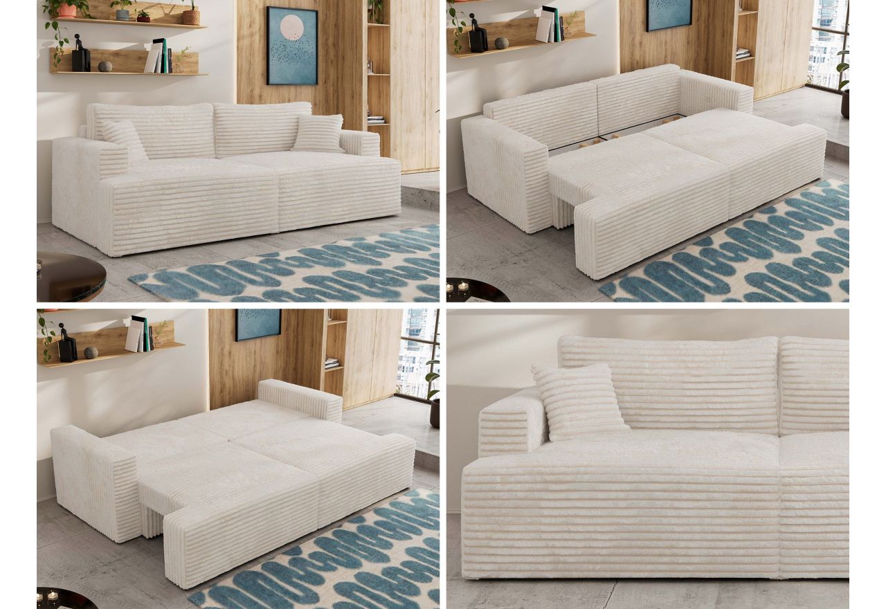 Sofa VIRELLA - beżowy, sztruks