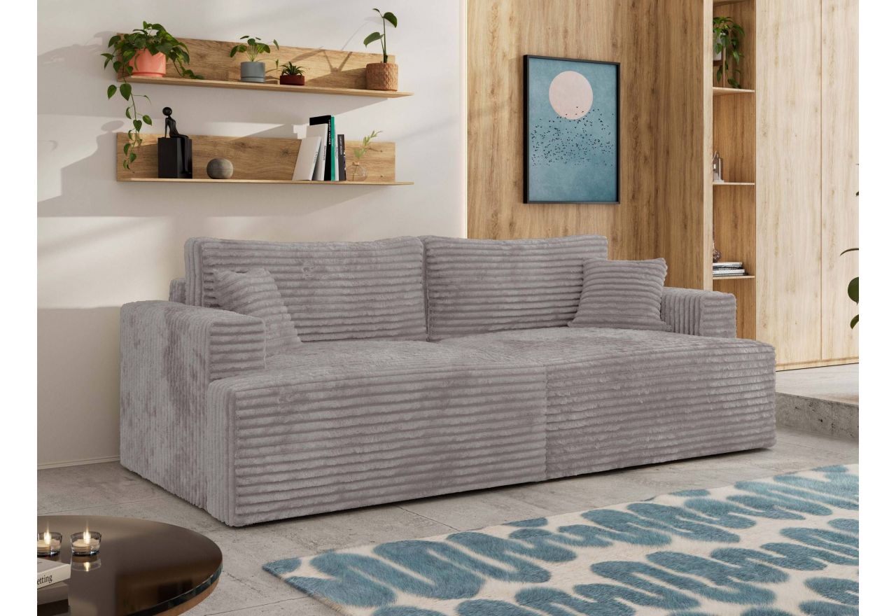 Sofa VIRELLA - szary, sztruks