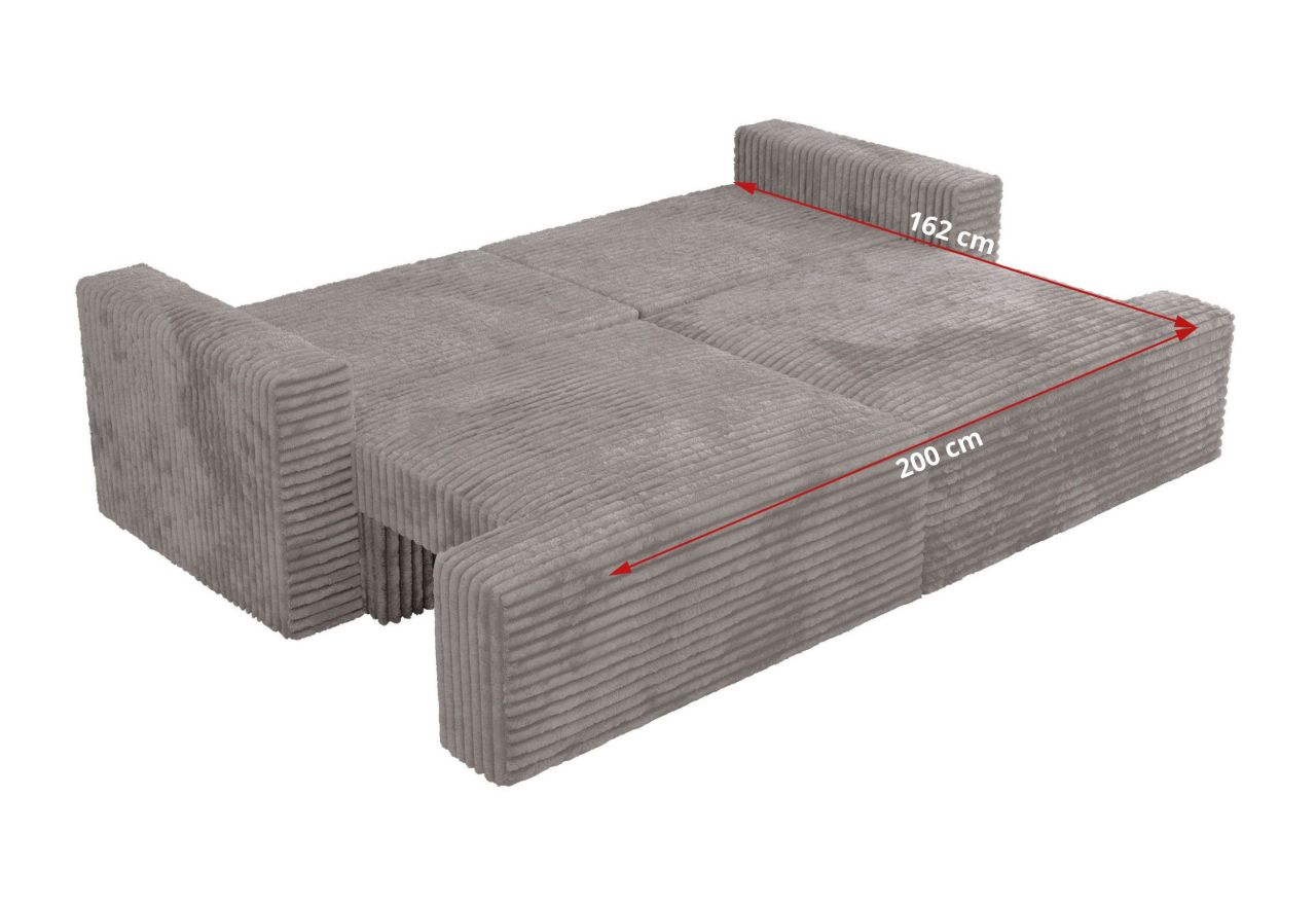 Sofa VIRELLA - szary, sztruks