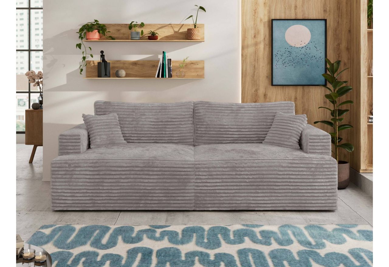 Sofa VIRELLA - szary, sztruks