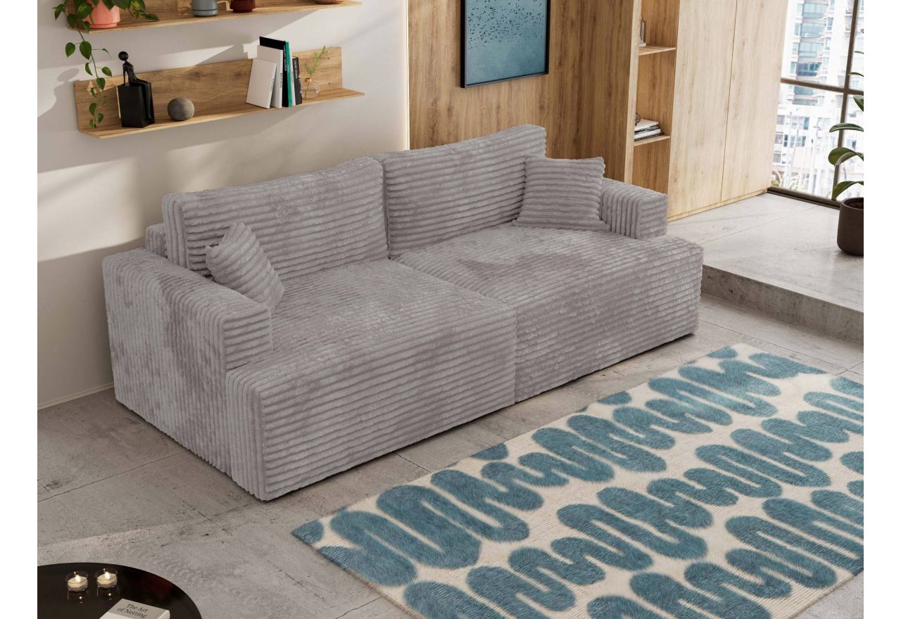 Sofa VIRELLA - szary, sztruks