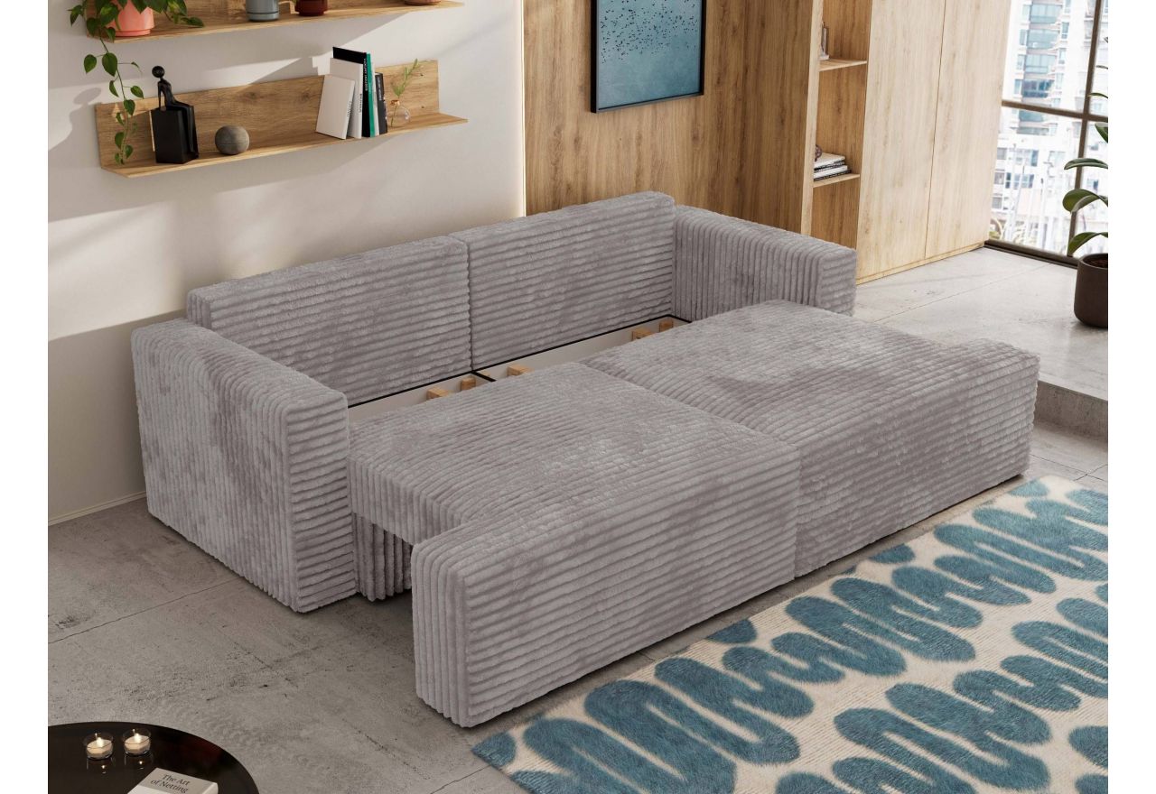 Sofa VIRELLA - szary, sztruks