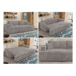 Sofa VIRELLA - szary, sztruks