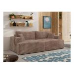 Sofa VIRELLA - brązowy, sztruks